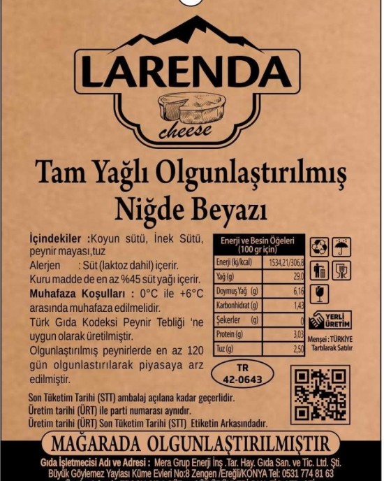 LARENDA NİĞDE BEYAZI 500gr