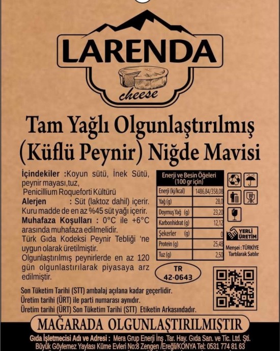LARENDA NİĞDE MAVİSİ 500gr